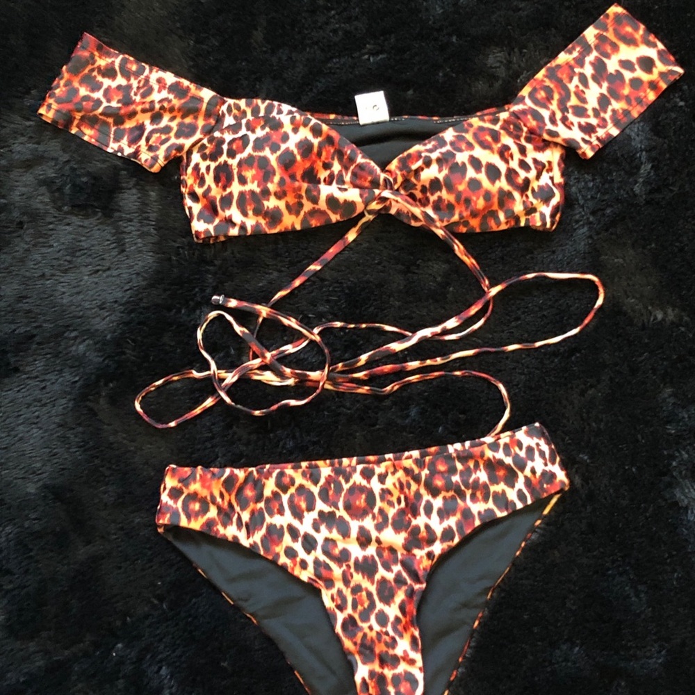 Leopard Print Bikini Set